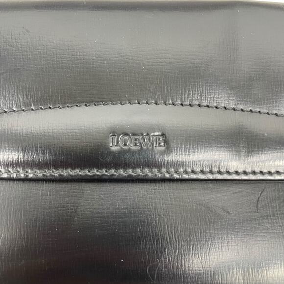 Loewe Black Smooth Leather Bifold Long Wallet Women Made in Spain - Picture 7 of 13